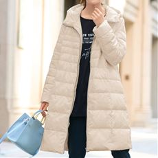 【ぽっちゃりさんサイズ】軽くてあったか スッキリダウンコート