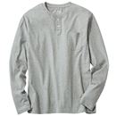 綿１００％ヘンリーネックＴシャツ（長袖）