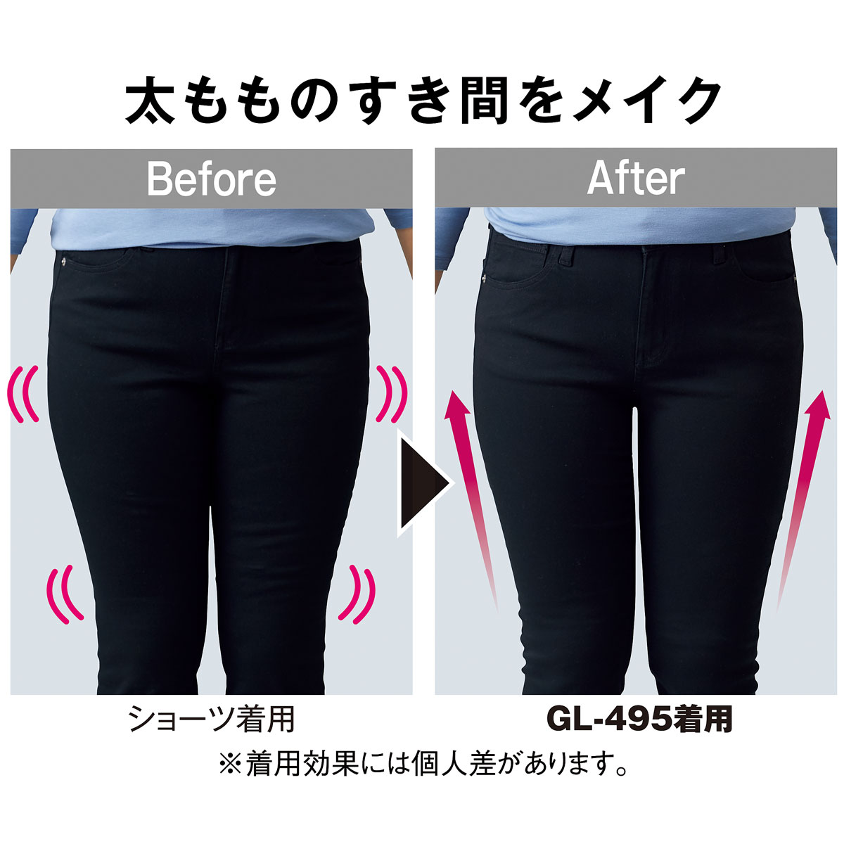 太ももすっきりメイクロングガードル ハードタイプ 股下約26cm はき込み丈深め ファッション通販ならセシール Cecile