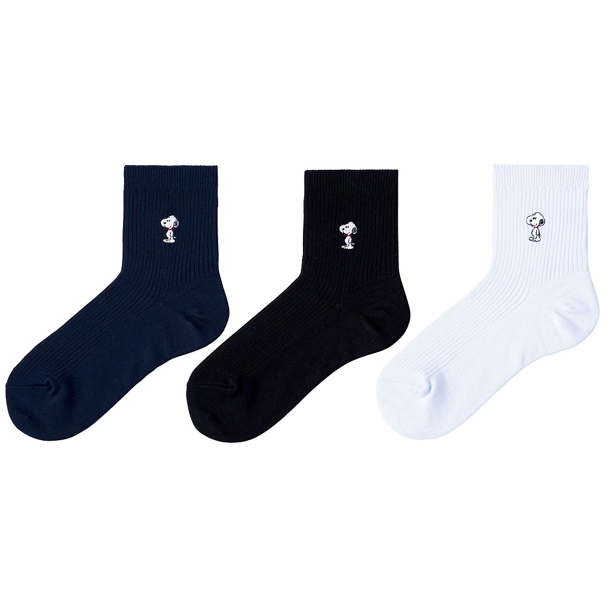刺しゅう付きブランドソックス(スヌーピー)(かかと・つま先補強)(スクールソックス) - 学校制服の通販ならセシール(cecile)