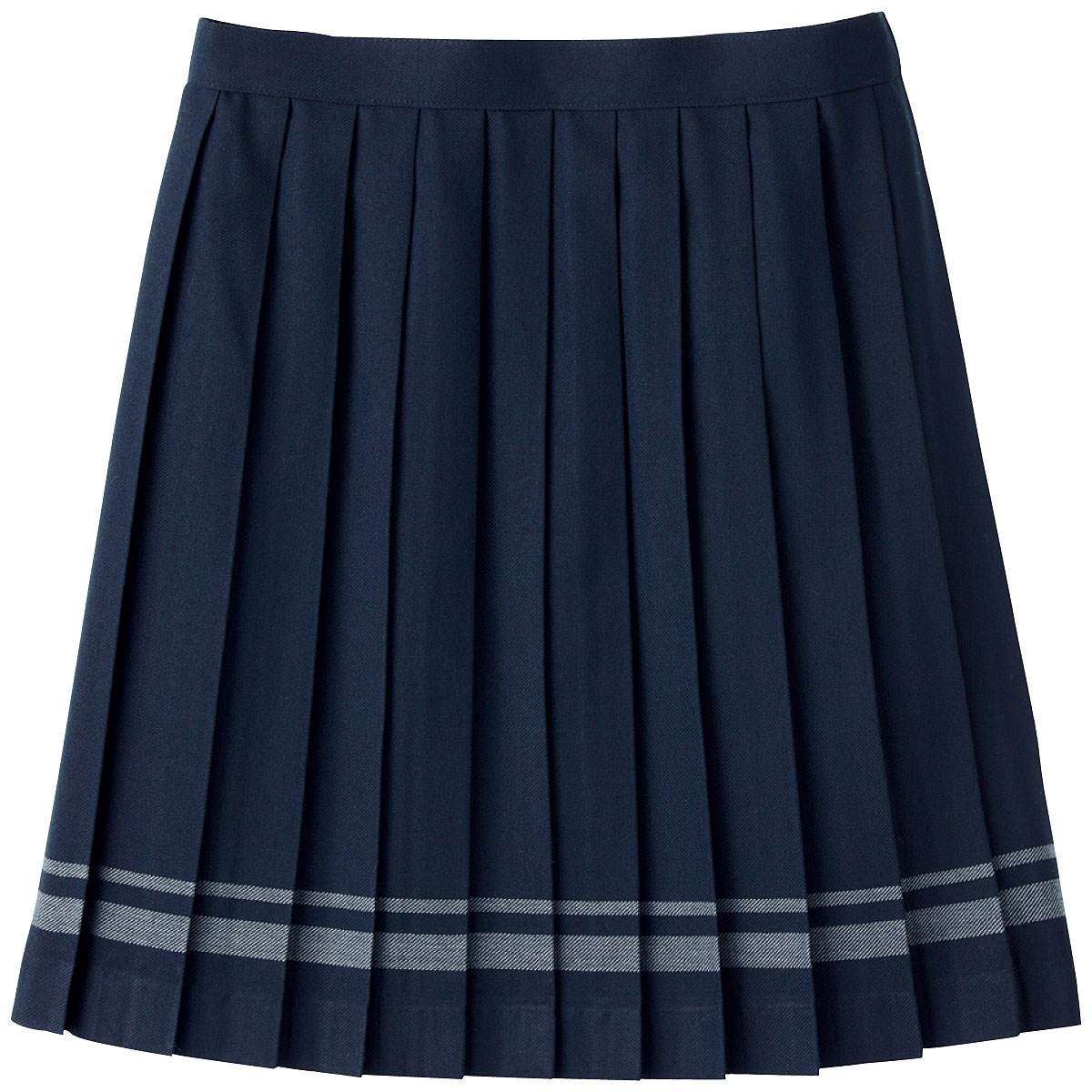 日本製ライン入りプリーツスカート(洗濯機OK)(スクール・制服) - 学校