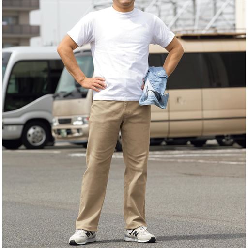 ストレッチカツラギ・ストレートパンツ(5ポケットタイプ)/パンツ