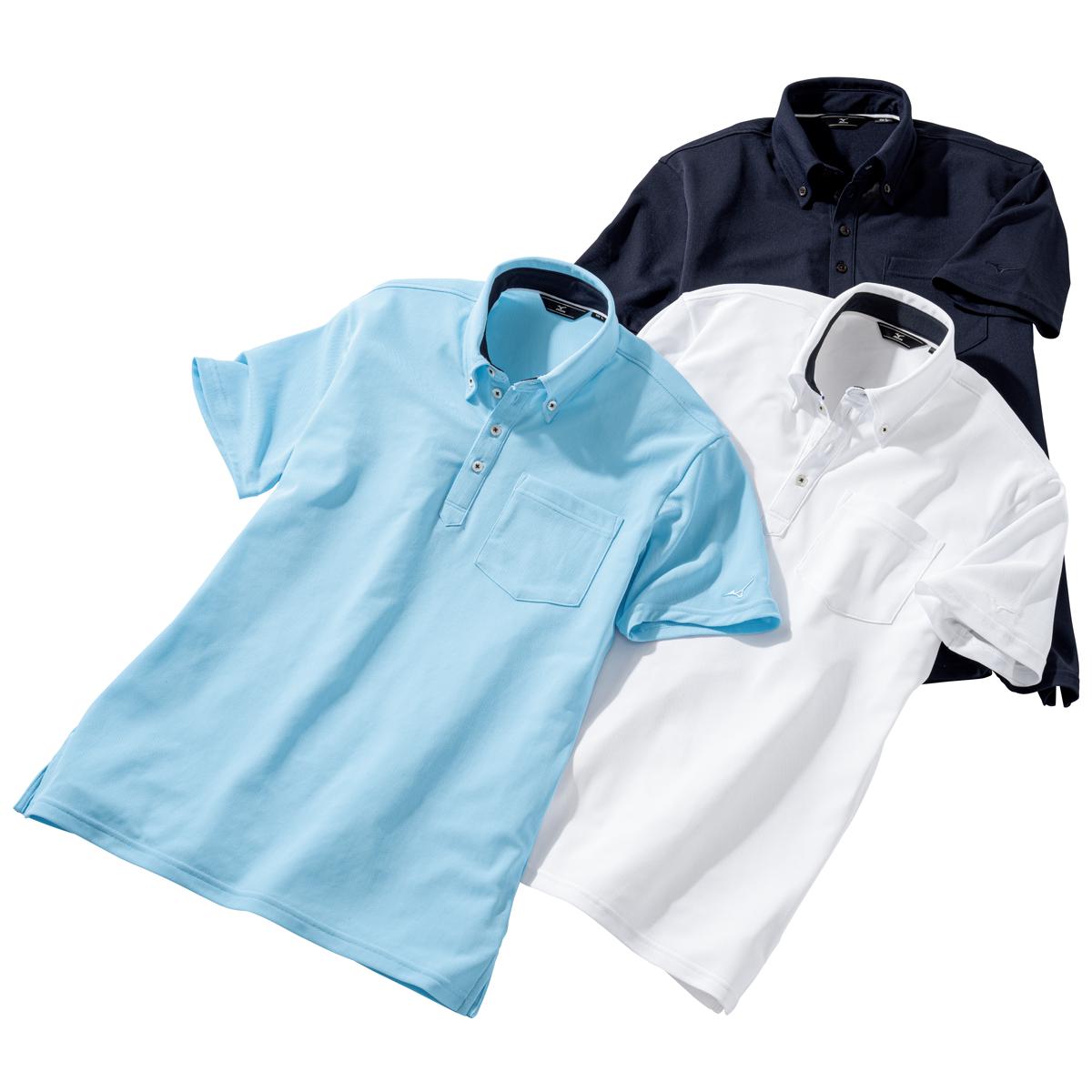 3枚組ソーラーカットポロシャツ(ミズノ)(吸汗速乾・UVカット・遮熱