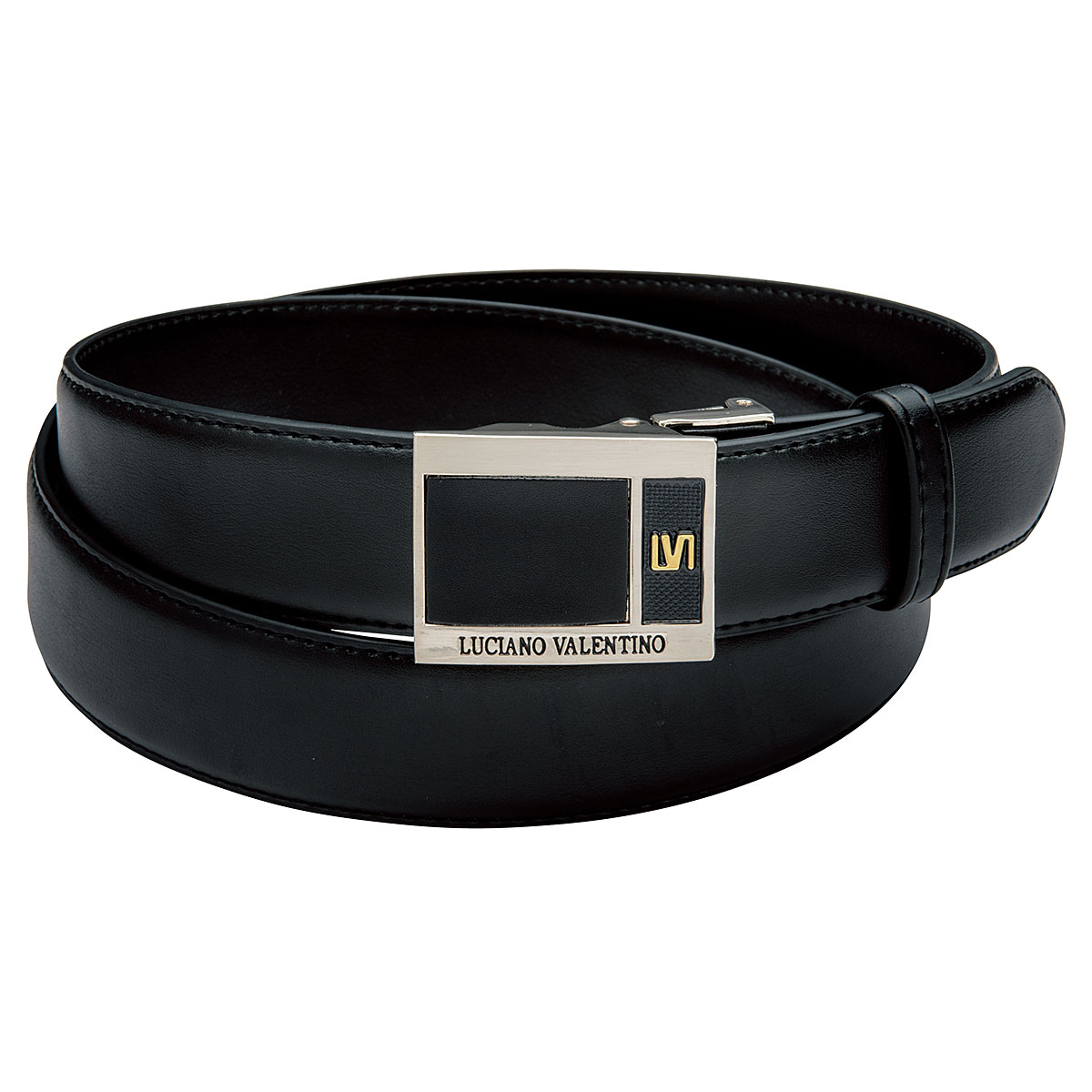 メンズビジネスレザーベルト(ルチアーノ バレンチノ) - ファッション