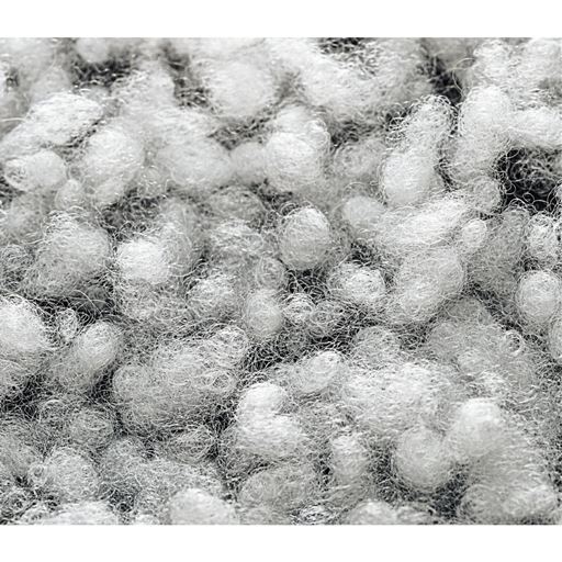 サーモライト® ファイバーダウン つぶ状の中わたが繊維の間に空気を含んで暖かさをキープ。シート状の中わたと比べて空気を含む量が多くてあたたかい