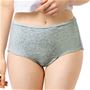 ふんわりガーゼ調の綿100%縫い目が当たりにくいショーツ<br>グレー(杢) 着用例