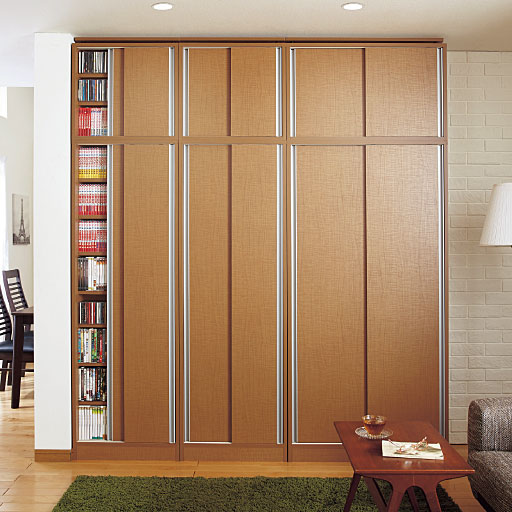 壁面収納本棚(引き戸式・頑丈棚タイプ) - 家具の通販ならセシール(cecile)