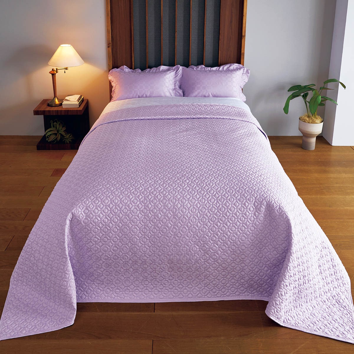 ベッドスプレッド(肌側綿100%・ホテル感覚の高密度タイプ) - 寝具の