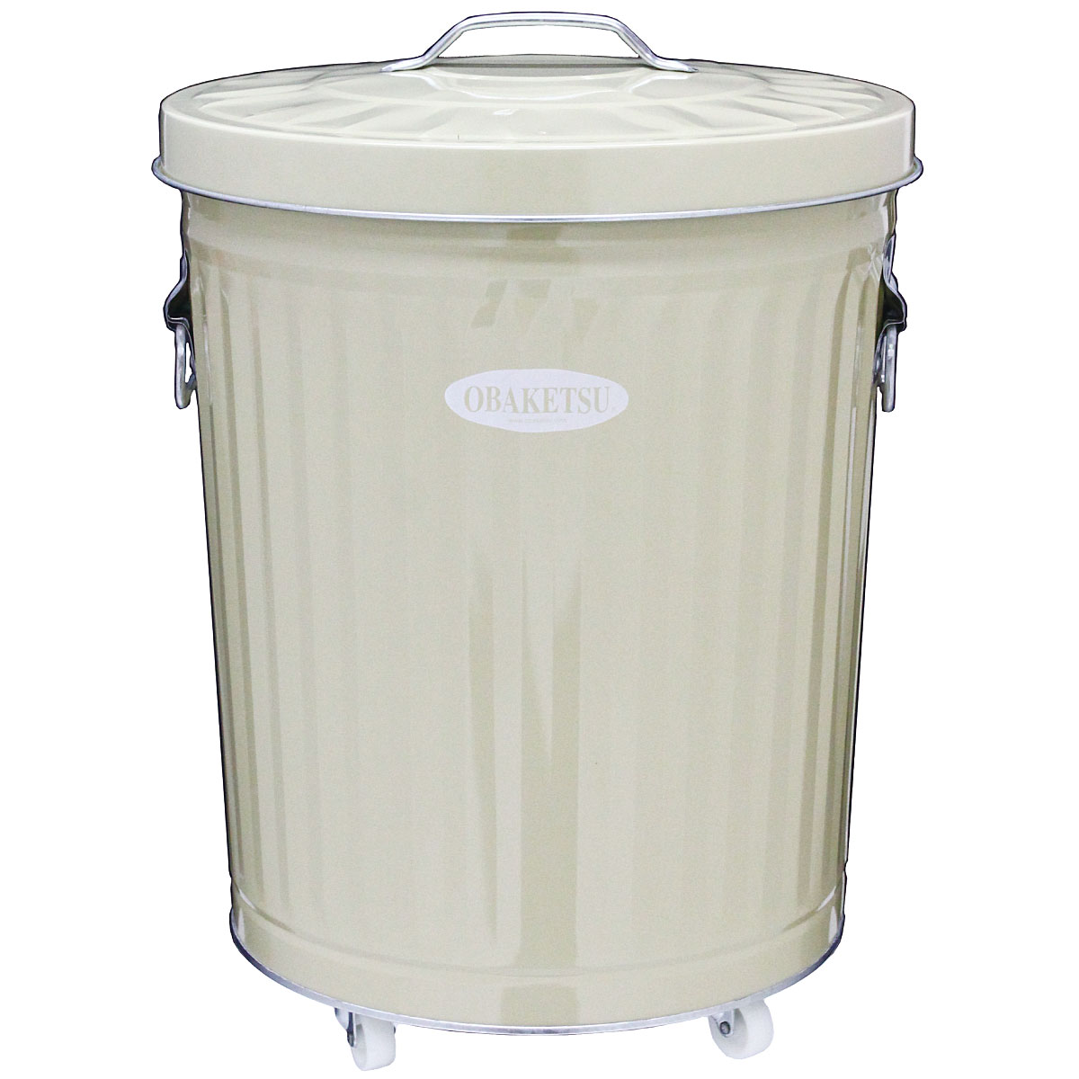 OBAKETSU キャスター付きダストボックス(オバケツ) ゴミ袋ホルダー付き