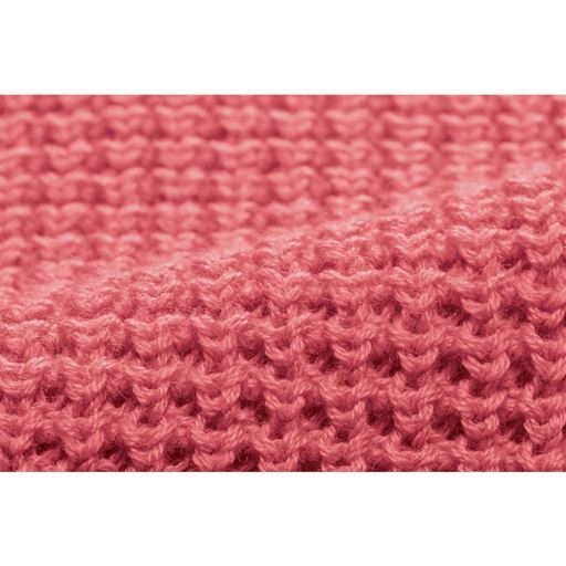 フロスティピンク ワッフル編み ざっくりとしたボリューム感のある編み地