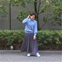 ブラック系コーディネート例(スタッフ身長152cm、着用Mサイズ)<br>※ニットは品番:MS-3041