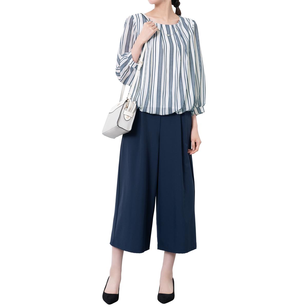 さら軽ワイドクロップドパンツ(UVカット・接触冷感・吸汗速乾・日本製 