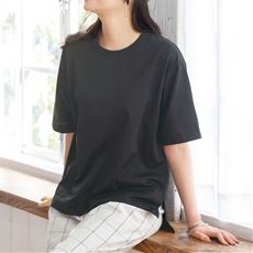 5分袖Tシャツ(綿混、吸汗・速乾)