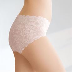 肌側パイルの総レースショーツ(はきこみ丈あさめ)(GUNZEグンゼ・Tucheトゥシェ)