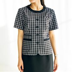 オーバーブラウス(半袖)(事務服・洗濯機OK・接触冷感・吸汗速乾・CoolBestⅡ)