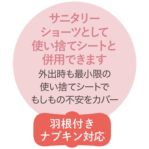 サニタリーショーツとして使い捨てシートの併用もできます。