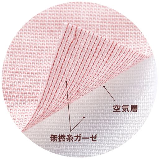 綿繊維を撚らずに束ねた糸を使用。綿本来の質感を損なわず、驚くほどやわらか。