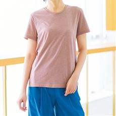 シンプルクルーネックTシャツ(半袖)(洗濯機OK)