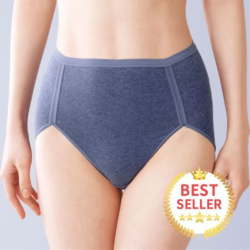 綿混ストレッチショーツ・色違い2枚組(デイリーヒップス®)(ハイレグタイプ)(はきこみ丈深め)