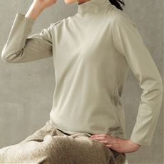 超長綿タートルネックTシャツ(日本製)