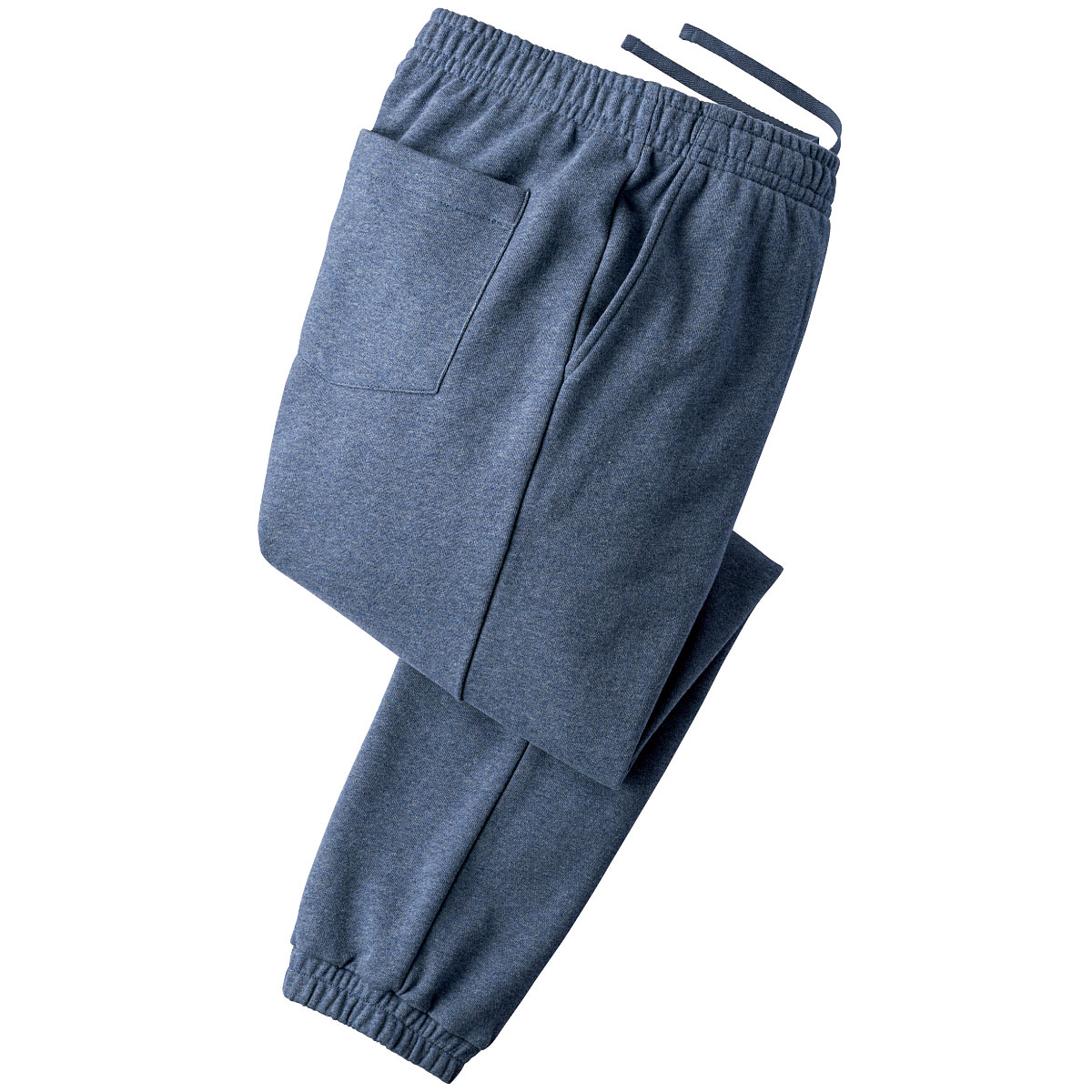 イージーパンツ ブルー M パンツ スボン スウェット ゆったり 大きめ 紐