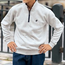 裏起毛・スタンドハーフジップ(ビバリーヒルズ・ポロクラブ)