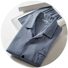 日本製シルク入り二重ガーゼパジャマ