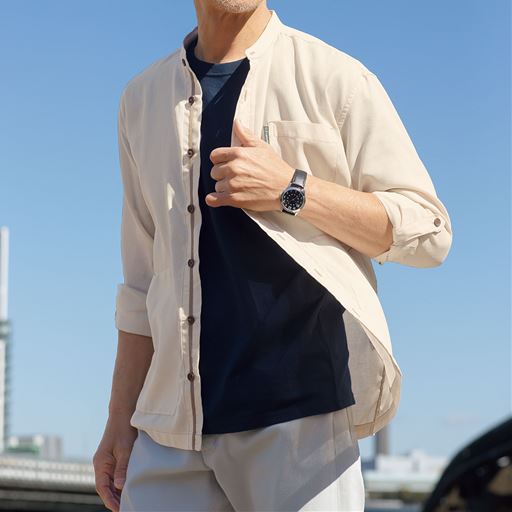 着心地さわやかバンドカラーシャツ(UPレノマ)