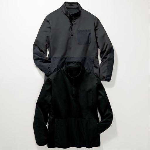 (上から)スレートグレー、ブラック<br>胸&フロントポケットと袖裏は別布切替仕様