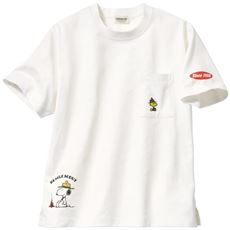 【男女兼用】綿100%ポケット付きTシャツ(SNOOPY)