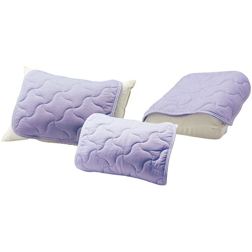 枕パッドは、枕サイズM(50×35cm)、L(63×43cm)どちらのサイズにも対応可能。変形枕にも使用できます。