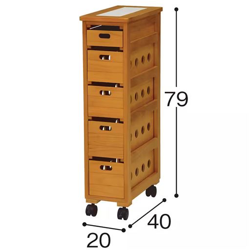ナチュラル ※寸法の単位はcmです。<br>A (幅20×奥行40×高さ79cm)