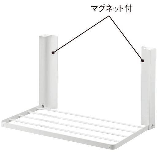 マグネットなので洗濯機の側面や正面に簡単に取り付け可能。
