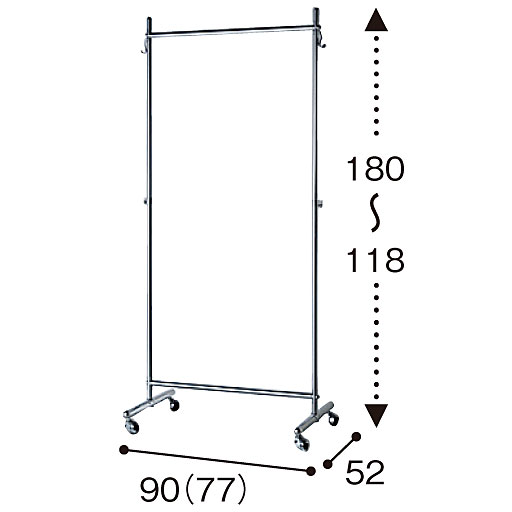 B (シングルタイプ/幅90cm) ※高さはB～G共通<br>※寸法の単位はcm、( ) 内は内寸です。