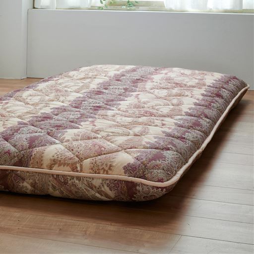 ピンク系<br>柔らかいのに床つき感なし! ふかふかのボリューム7層敷き布団です。