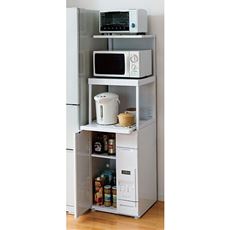 米びつ付きキッチン家電ラック(幅が選べる)