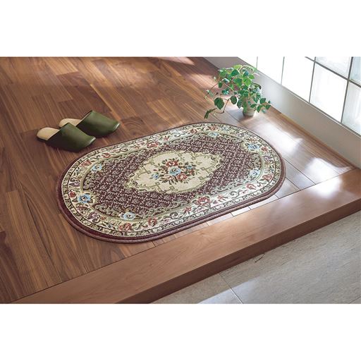 ブラウン<br>横90×縦60cm/楕円