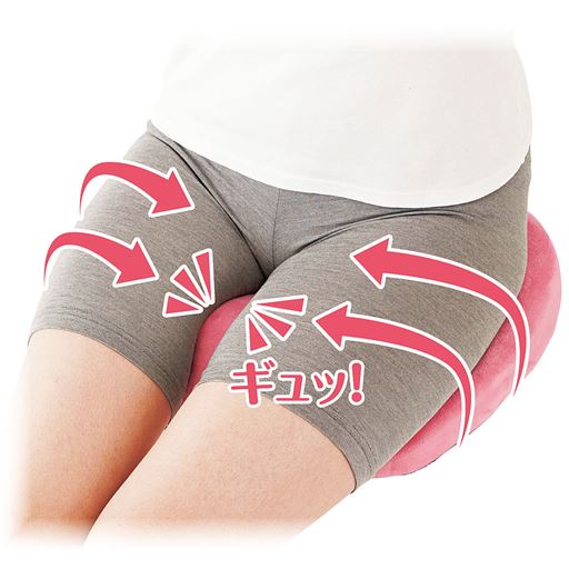 突起を挟むように内股に力を入れる