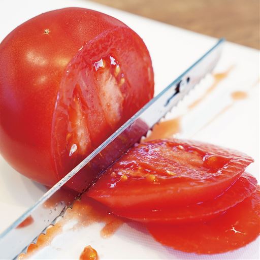 断面がつぶれやすいトマトにも