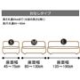 【肘なしタイプ】高さ85cmまで(※脚の高さは除く)、奥行70～80cm<br>※サイズはゆとりをもって測ってください。