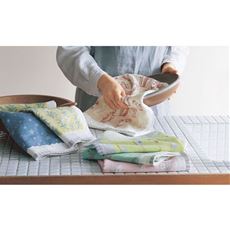 薄くて使いやすいガーゼパイルタオル(柄違い3枚組)