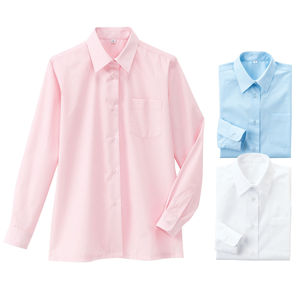 ピンクの長袖シャツ