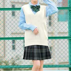 抗菌防臭 薄手Vネックニットベスト(スクール・制服)