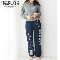 綿混あったか裏起毛ロングパンツ(SNOOPY)