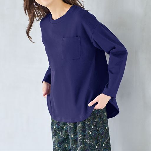 裏起毛クルーネックTシャツ