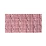 ピンク 生地拡大<br>立体的な編み柄と細ボーダー
