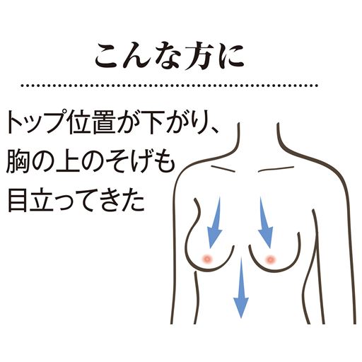 トップ位置が下がり胸の上のそげも目立ってきた方にオススメ!