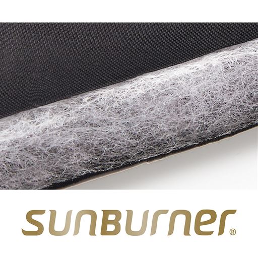 吸湿発熱の他、静電防止・抗菌を備えた機能性素材。SUNBURNER®は帝人フロンティア(株)のポリエステル系の商標です