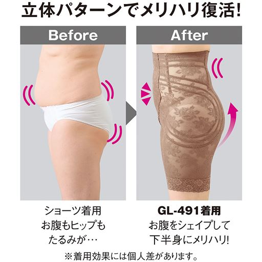 立体パターンでメリハリ復活!<br>※着用効果には個人差があります。