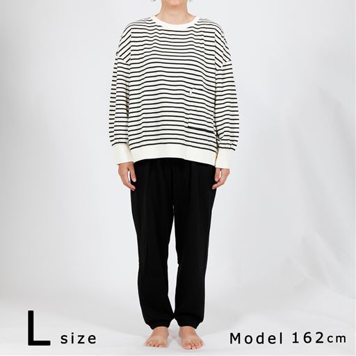 Lサイズ着用(モデル162cm)※モデルさんの普段の着用サイズはLサイズです